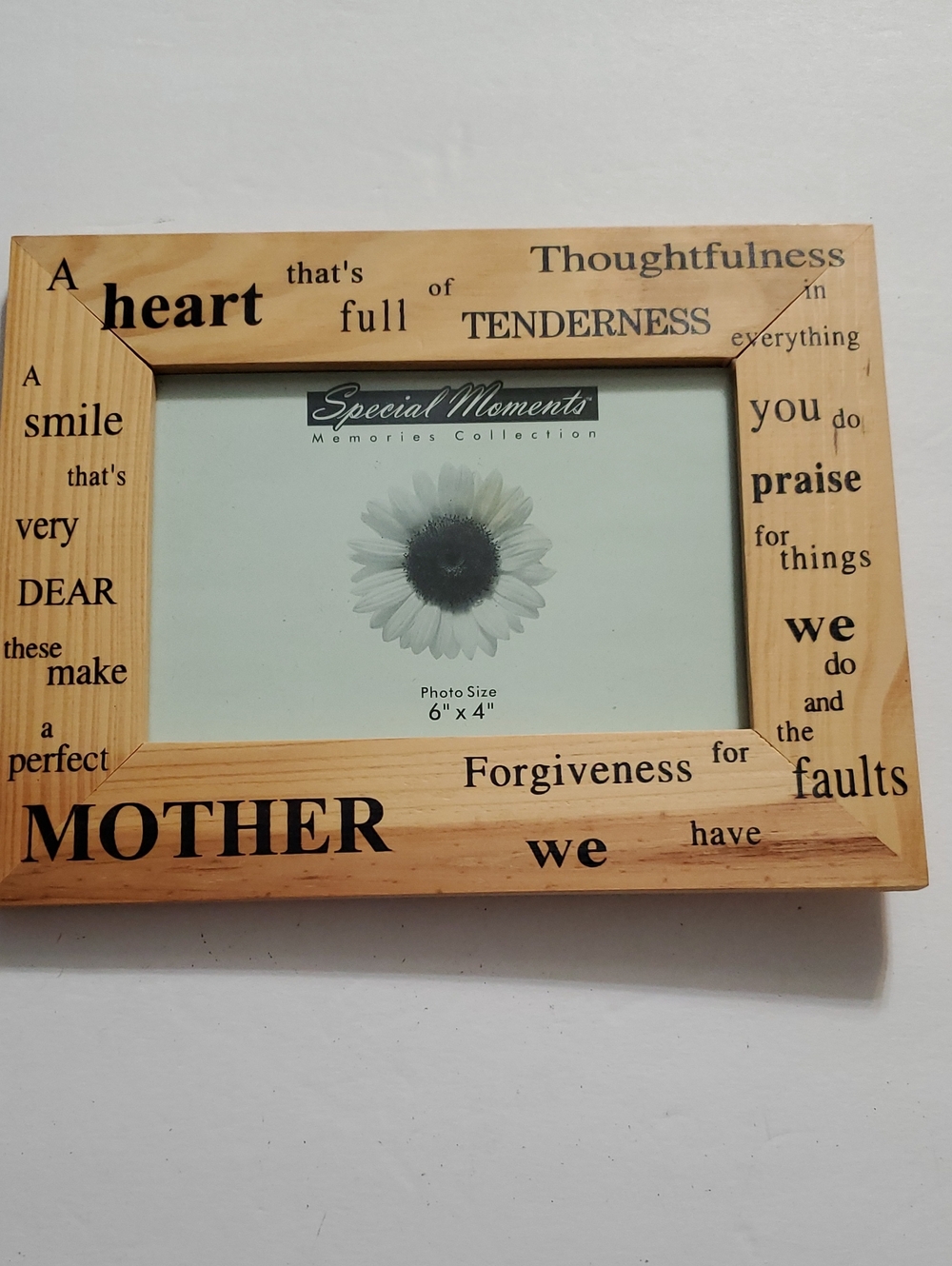 Special Moments Wooden Mother Picture Frame in Natural Wood Tone